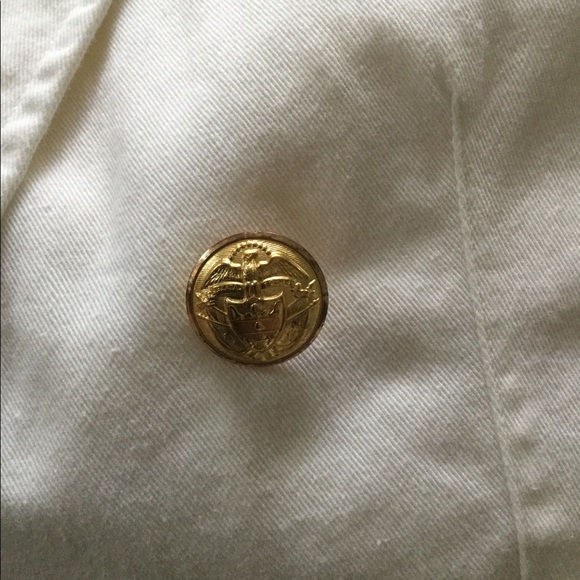 Vintage White Ralph Lauren Military Navy Jacket S - Picture 2 of 4